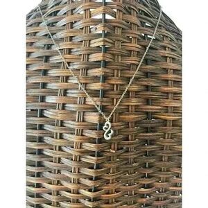 Sterling Silver Open Heart Charm on Designer Inspired Chain Necklace